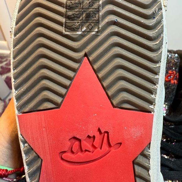 NEW limited edition Ash Glitter Spiked Hightop Spirit Sneakers - Size 38 - Picture 15 of 16